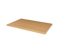 Bolero Pre-Drilled Rectangular Table Top, Beech Effect, 1200 x 800 | Supplied with screws to fit to a base, this indoor top is predrilled for quick assembly and features a 30mm thickness.