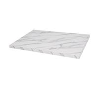 Bolero Pre-Drilled Rectangular Table Top Marble Effect 700mm