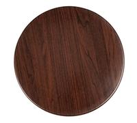 Bolero Pre-drilled Round Table Top Dark Brown 600mm