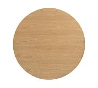 Bolero Pre-drilled Round Table Top Natural Ash Veneer 600mm