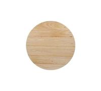 Bolero Pre-drilled Round Tabletop 600 mm, Natural Wood Effect, Size: 25(H) x 600(Dia) mm, Rubber Wood Natural Material, Water Resistant, DY738