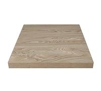 Bolero Pre-Drilled Square Table Top Antique Natural 600mm for Better Experience