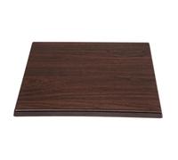 Bolero Pre-drilled Square Table Top in Dark Brown - 600(W) x 600(D) mm