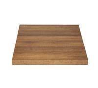 Bolero Pre-drilled Square Tabletop Rustic Oak 600mm