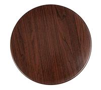 Bolero Pre-Drilled Woodchip Round Table Top, Dark Brown, 600mm | Pre-drilled for easy assembly with compatible bases; heat-resistant, water-resistant, and ideal for indoor dining.
