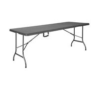 Bolero Rattan Rectangular Centre Folding Table GR770, Black, 6ft