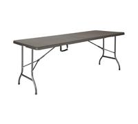 Bolero Rattan Rectangular Centre Folding Table GR771, Brown 6ft