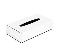 Bolero Rectangular Facial Tissue Holder, Chrome | Practical and easy to use, with a plastic base to keep tissues dry. Fits CF120 for waiting areas and receptions.