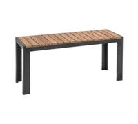 Bolero Rectangular Steel and Acacia Benches 1000mm (Pack of 2)