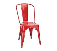 Bolero Red Steel Bistro Side Chair Pack of 4