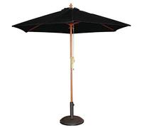 Bolero Round Black Parasol 237X25M Diameter Base Outdoor Garden Umbrella