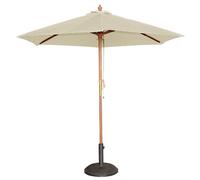 Bolero Round Double Pulley Parasol in Cream Weatherproof Sturdy - 2.5m Diameter