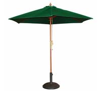 Bolero Round Double Pulley Parasol in Green Weatherproof Sturdy - 3m Diameter
