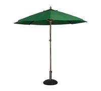 Bolero Round Double Pulley Parasol in Green Weatherproof Sturdy - 3m Diameter