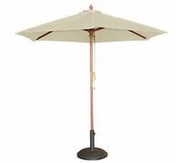 Bolero Round Parasol Umbrella Patio Garden Sun Shade, 3 metre Diameter, Colour: Cream, Size: 2.52(H) x 3(Diameter)m, Base Sold Separately (FS231) | CB516
