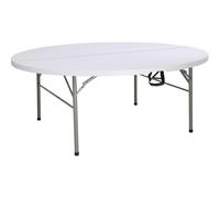 Bolero Round PE Centre Folding Table White 6ft - HC270
