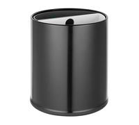 Bolero Round Rubbish Waste Bin 2-Compartment Trash Can HX267, Black