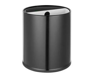 Bolero Round Rubbish Waste Bin 2-Compartment Trash Can HX267, Black