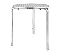 Bolero Round Stackable Bistro Table - Indoor and Outdoor Use, Non-Marking Foot Plugs 600mm U431