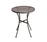Bolero Round Steel Patterned Bistro Table Grey 600mm - GG703