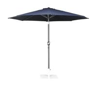 Bolero Seville Round Parasol Umbrella 3m Diameter Navy Blue - Ideal for Patios Outdoor Sun FU504 | Provides shaded protection on patios and outdoor dining areas, with a simple pulley system for hassle-free setup.