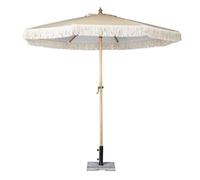 Bolero Sicily Parasol Umbrella Round Striped 2.5m Diameter - Ideal for Patios Outdoor Sun Cover FU508