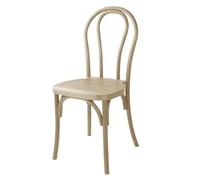 Bolero Soho Bentwood Style Resin Chairs, Natural (Pack of 4)