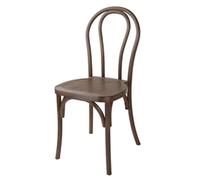 Bolero Soho Bentwood Style Resin Chairs Walnut (4 Pack)