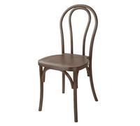 Bolero Soho Bentwood Style Resin Chairs Walnut, Set 4