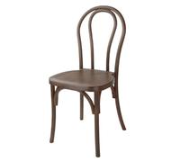 Bolero Soho Bentwood Style Resin Dining Chairs, Walnut (4 Pack)