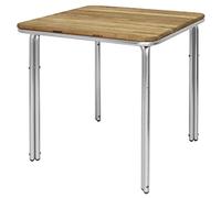 Bolero Square Ash and Aluminium Stacking Table 720X700X700mm Furniture Bar