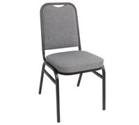 Bolero Square Back Banquet Chairs Black & Grey (Pack of 4) - DA602