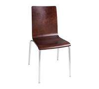Bolero Square Back Side Chair Dark Chocolate Finish (Pack of 4)