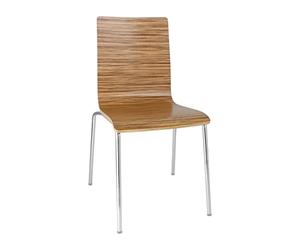 Bolero Square Back Side Dining Chair Zebrano (4 pack) - Ideal for Restaurants, Catering, Events GR344