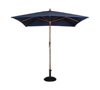 Bolero Square Double Pulley Parasol 2730X2500mm Wide Navy Blue Wood Outdoor