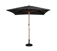 Bolero Square Double Pulley Parasol in Black Weatherproof Sturdy - 2.5m Diameter