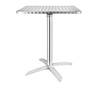 Bolero Square Flip-Top Table Stainless Steel 720X600X600mm Restaurant Bar Cafe