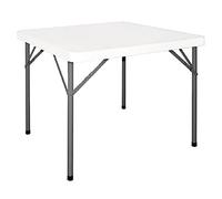 Bolero Square Foldaway Table, White, 3ft, 740X860X860mm