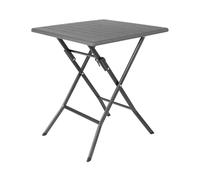 Bolero Square Folding HDPE Table Wood Effect, 620 mm