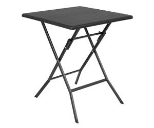 Bolero Square Folding Table Black 620mm - Indoor Outdoor Garden, Wedding, Event Table GR772