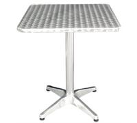 Bolero Steel and Aluminium Square Bistro Table 600mm