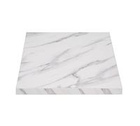 Bolero Square Table Top Pre-Drilled Melamine DT444, 600mm Marble Effect | Resists heat up to 180°C to safely place hot buffet dishes, with a honeycomb core and scratch-resistant finish.