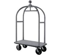 Bolero Stainless Steel Luggage Cart Heavy Duty Sturdy Wheels Easy Grip - 350Kgs