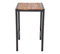 Bolero Steel and Acacia Wood Square Bar Table, 600mm