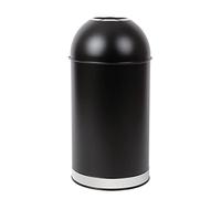 Bolero Steel Open Lid Bullet Bin Black 40L