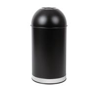 Bolero Steel Open Lid Bullet Bin Black 40Ltr - CW954