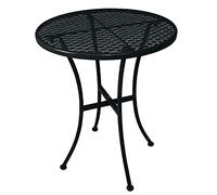 Bolero Steel Patterned Round Bistro Table 600mm, Black