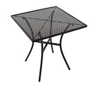 Bolero Steel Patterned Square Bistro Table 700mm, Black