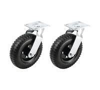 Bolero Swivel Wheels for CF132 Luggage Cart Rubber & Steel, AG639 | Ensures smooth, effortless mobility for heavy transport trolleys in demanding, high-traffic commercial venues.