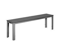 Bolero Valletta Grey Slatted Bench, Set 2